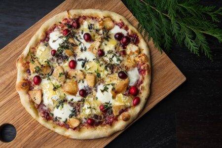 Cranberry Pizza and Steak Tips